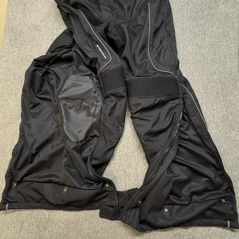 FirstGear Hypertex Black Waterproof Breathable Motorcycle Riding Pants Men's 38T